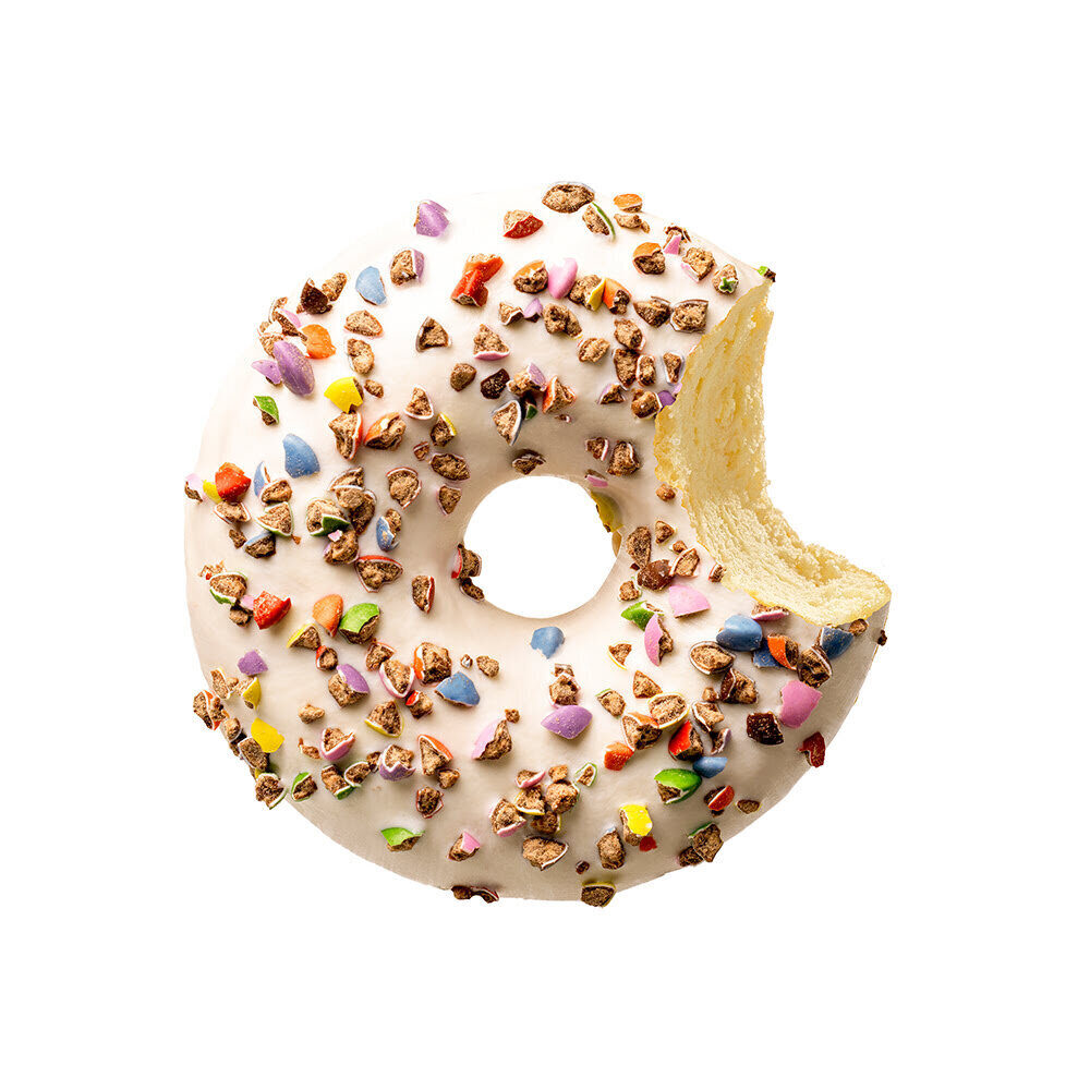 C/48ST DONUT CRUSHED CANDY WHITE 56G LA LORRAINE