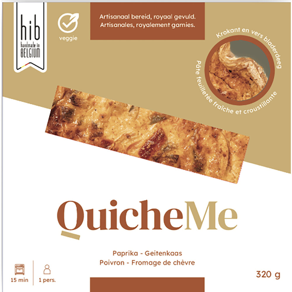 C/4ST QUICHE PAPRIKA GEITENKAAS Ø15CM 320G DOOSJE VERS