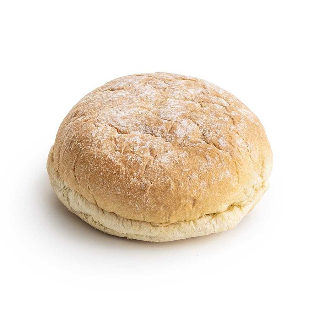 C/4X12PCS HAMBURGER BUN B1000 DECORATED FLOUR PRE-CUT VEGAN
