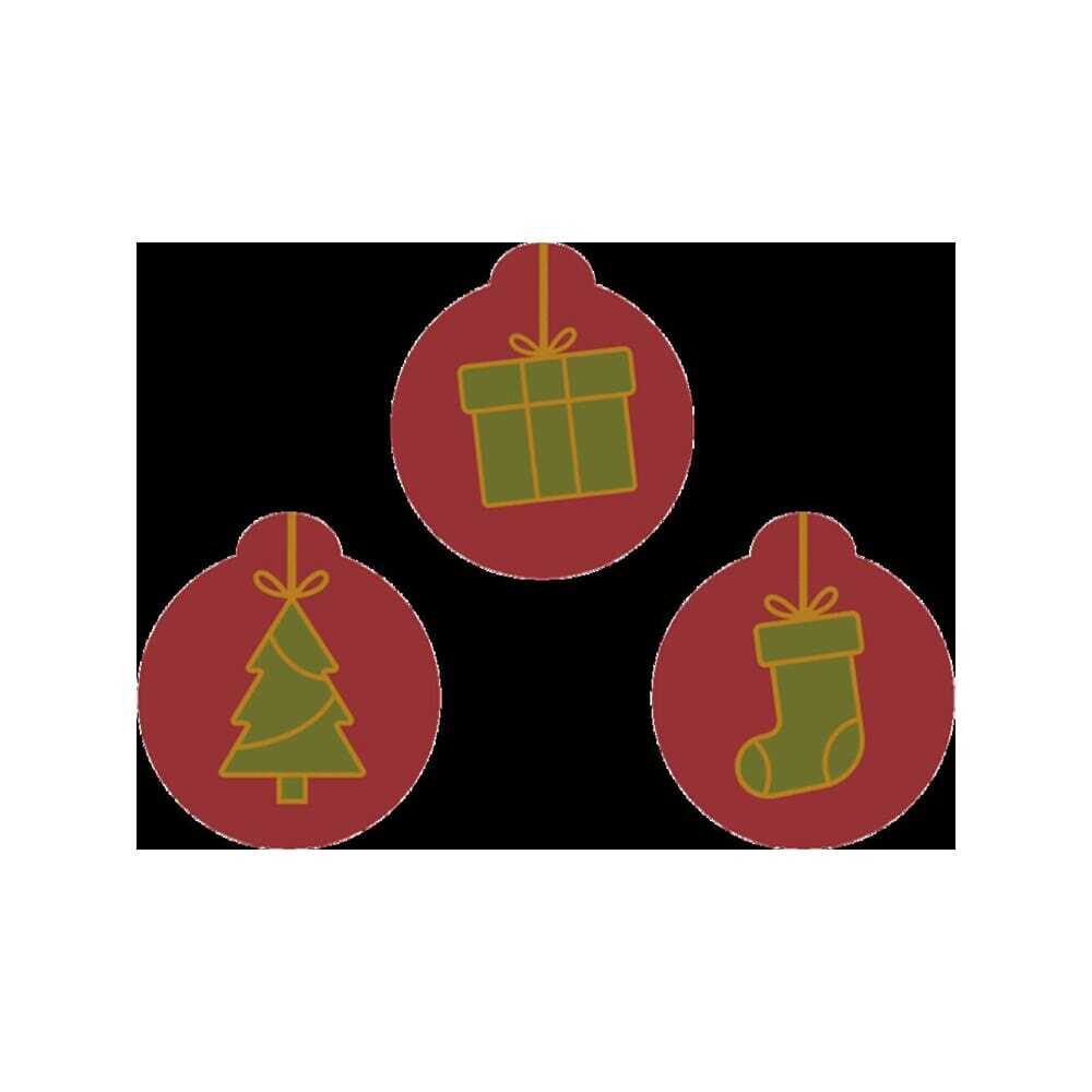 X252ST CHRISTMAS TIME F034235 GEKLEURDE CHOCOLADE 30X27MM