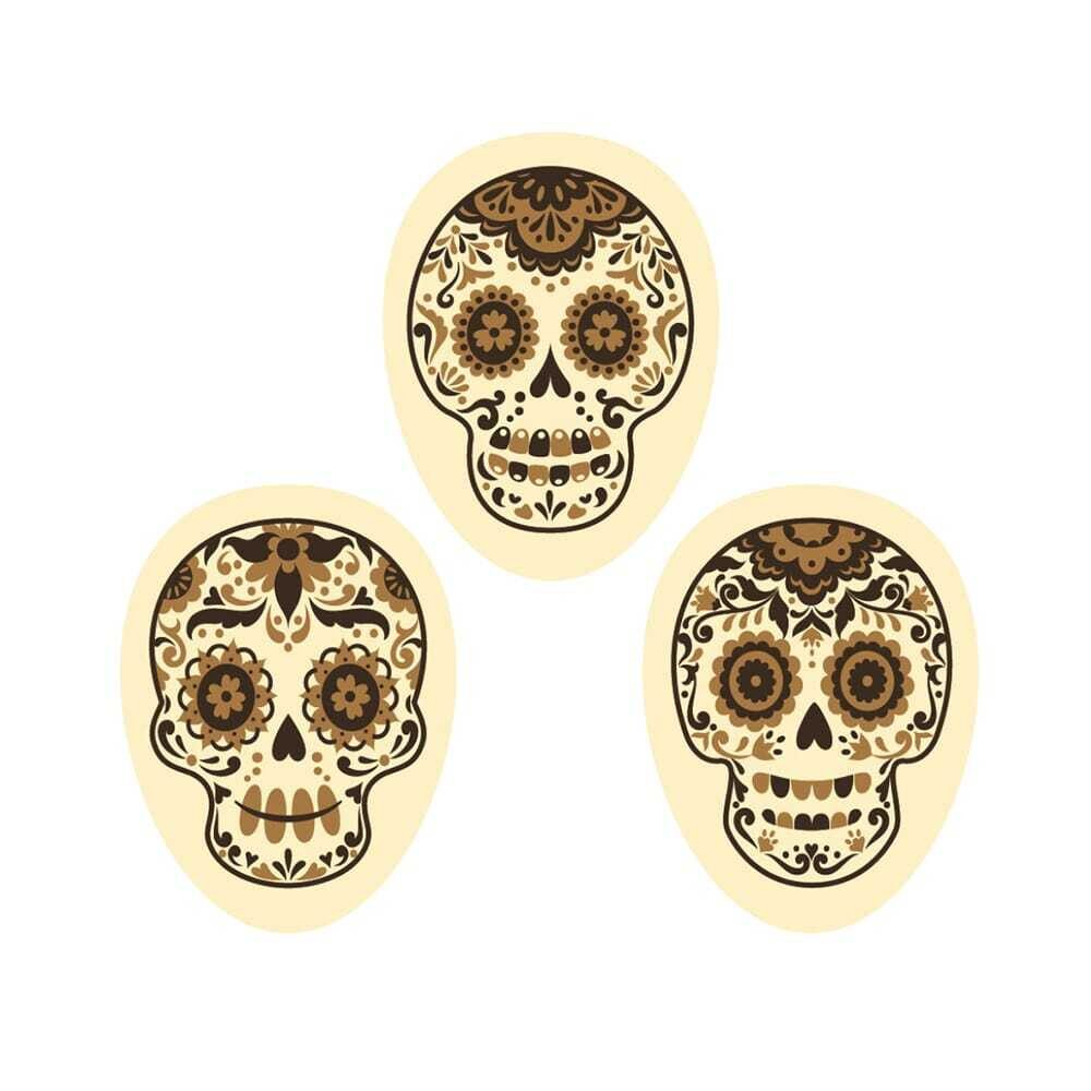 X196PCS SKULLS F036384 3 X 4 CM
