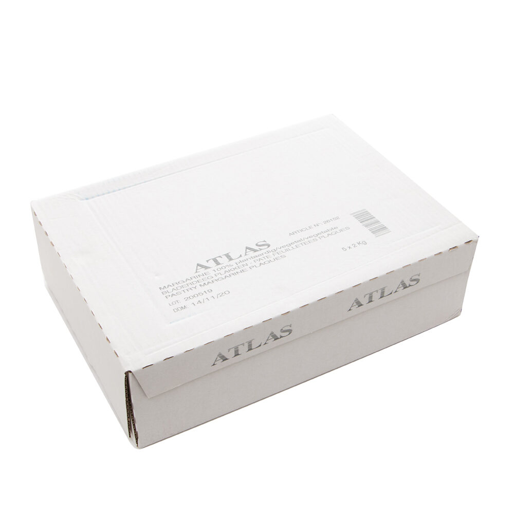 X 5X2KG MARGARINE 100% PASTRY PLAQUES ATLAS