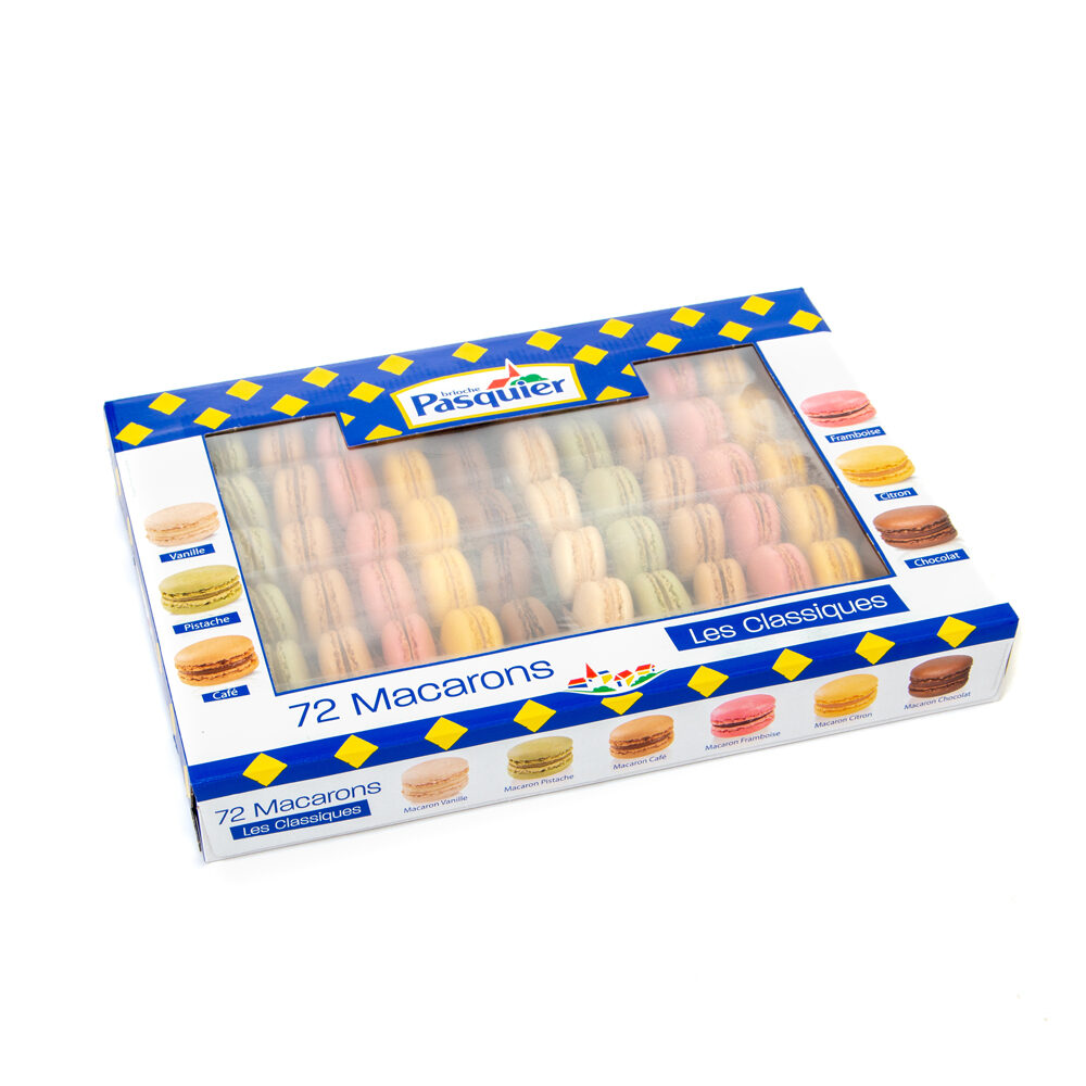 X 72PCS MACARONS FILLED MIXED FLAVOURS PASQUIER