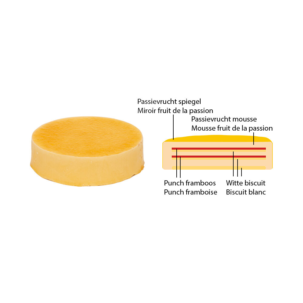 C/4ST PASTRY PASSIONATA 4-6PERS ROUND DIAM.15CM