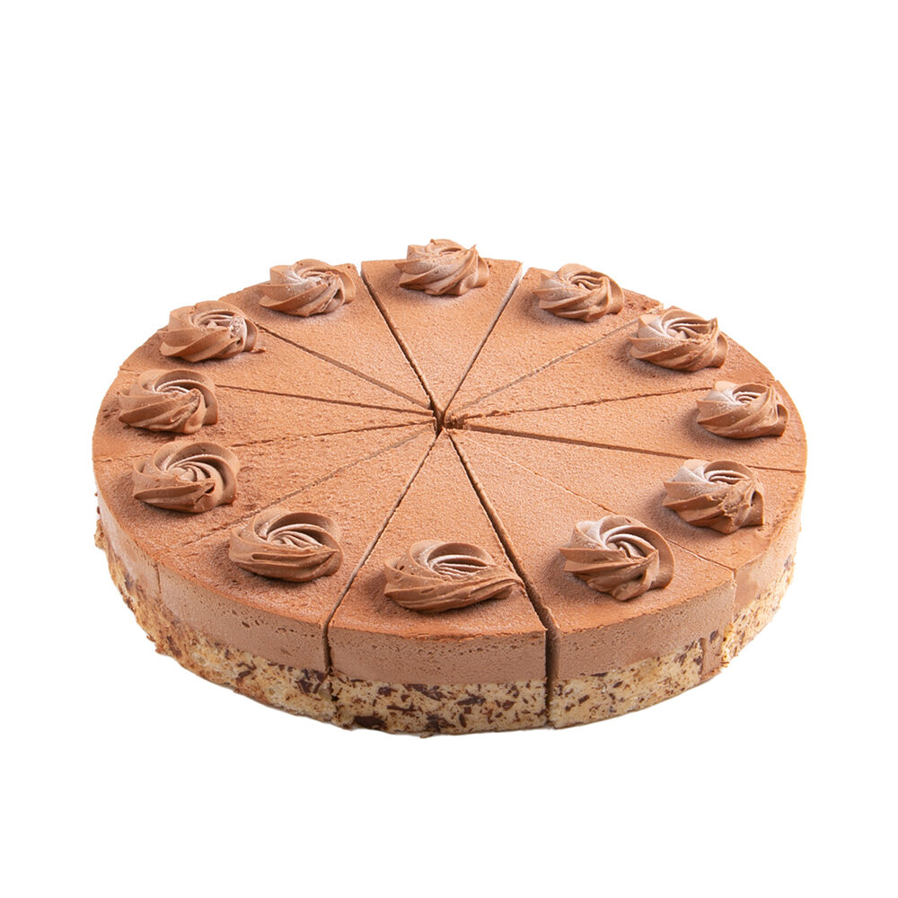 C/1ST CHOCOLADETAART VOORGESNEDEN 12P