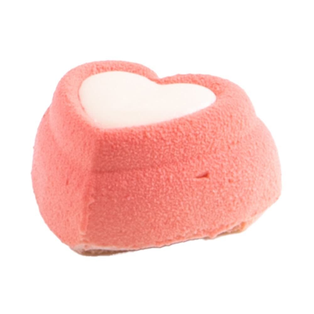 C/20PC PAT.INDIV.COEUR MIRROIR ROSE