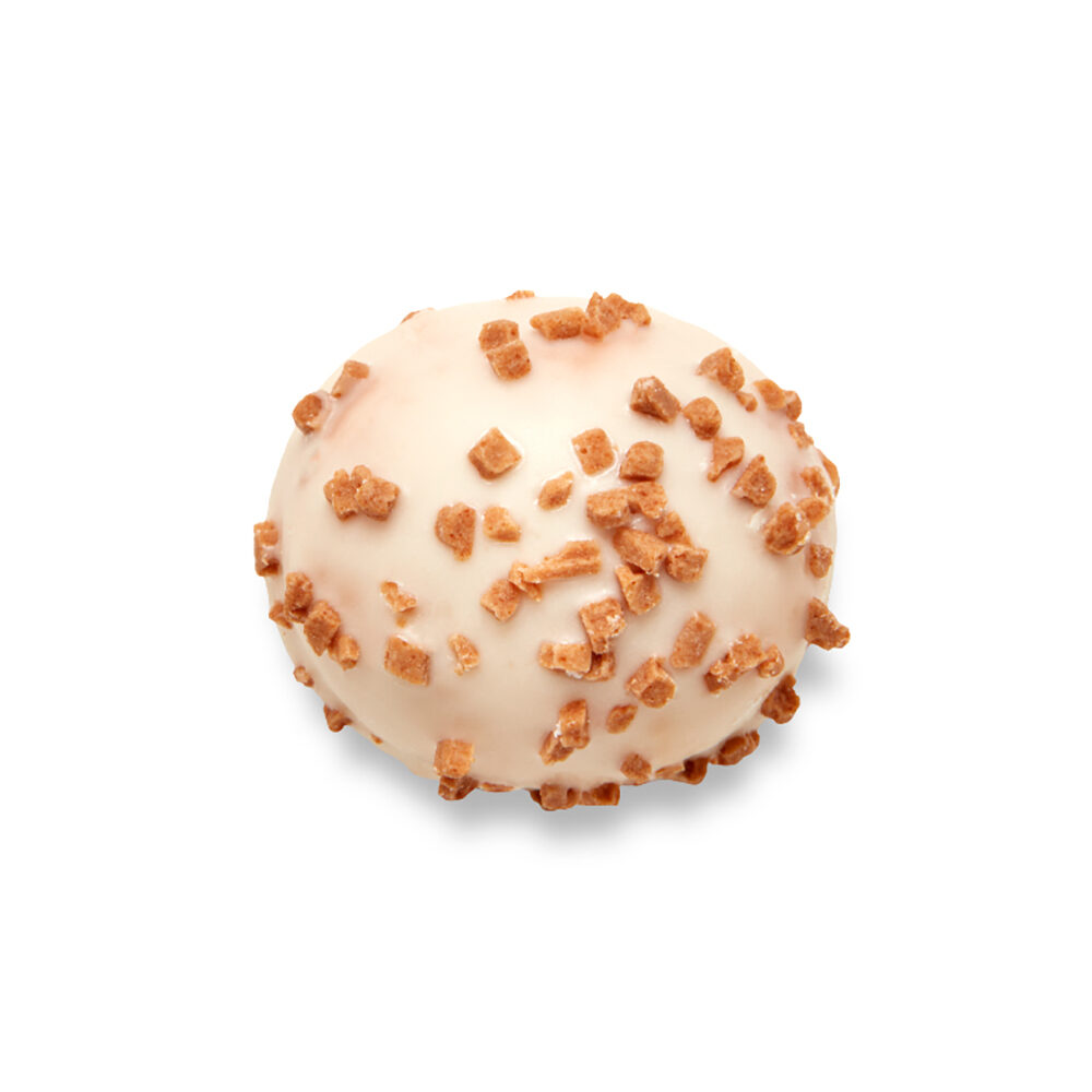 C/88ST BEIGNET ENROBES CHOCO. BLANC CARAMEL POPDOTS RSPO 22G