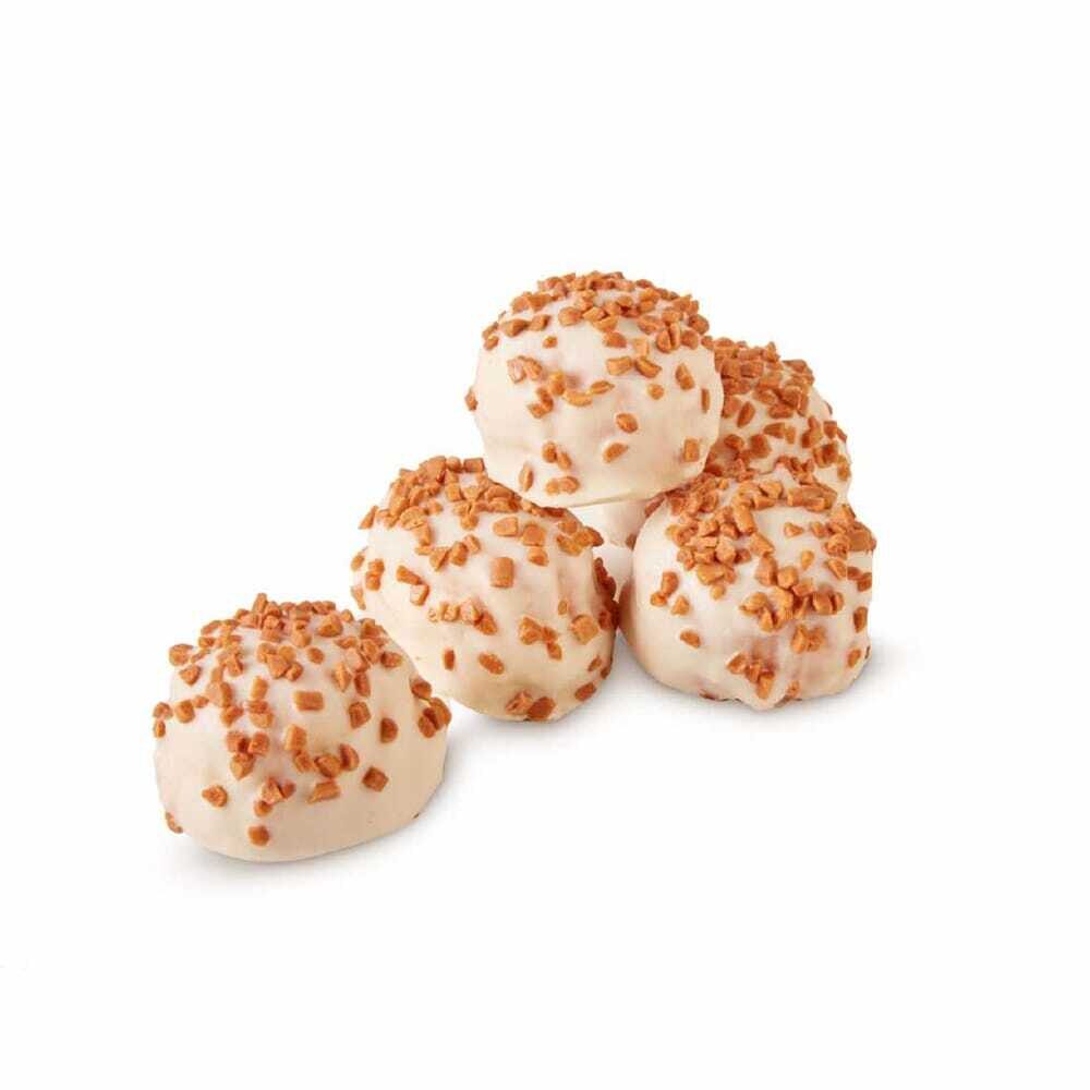 C/88ST BEIGNET ENROBES CHOCO. BLANC CARAMEL POPDOTS RSPO 22G