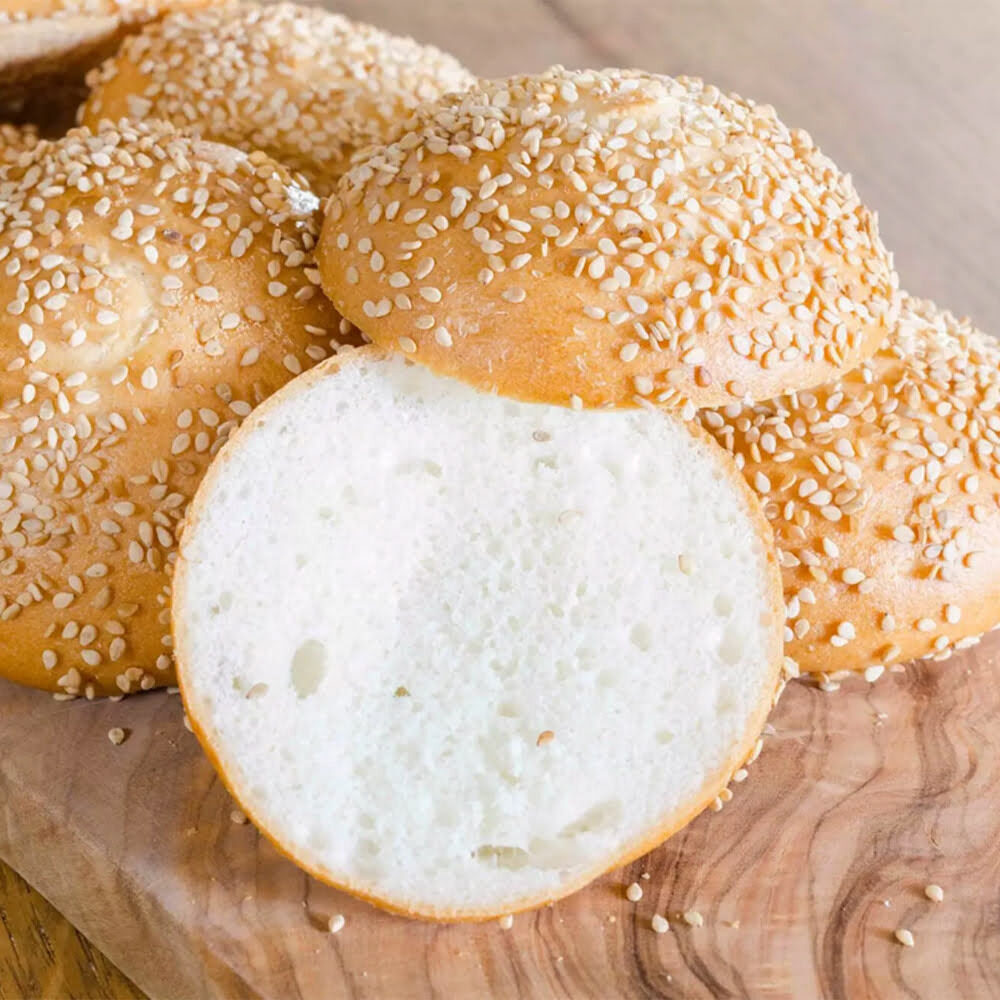 C/4X6ST GV LV MV VE HAMBURGERBROODJE WIT SESAM 100G