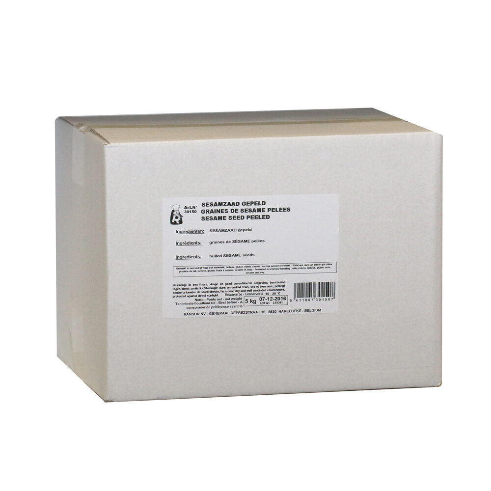 X 5KG SESAME SEEDS * PEELED * BOX