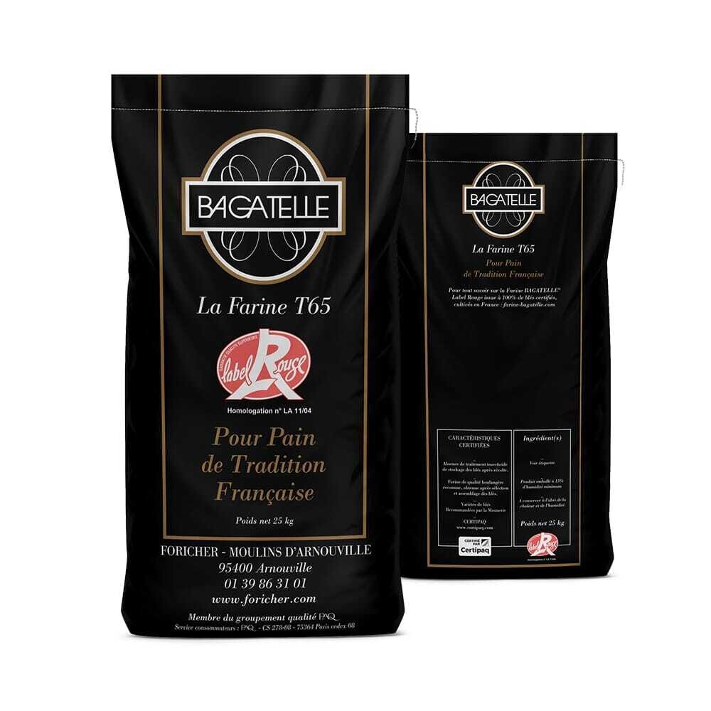 X25KG FARINE DE BLÉ T65 BAGATELLE LABEL ROUGE