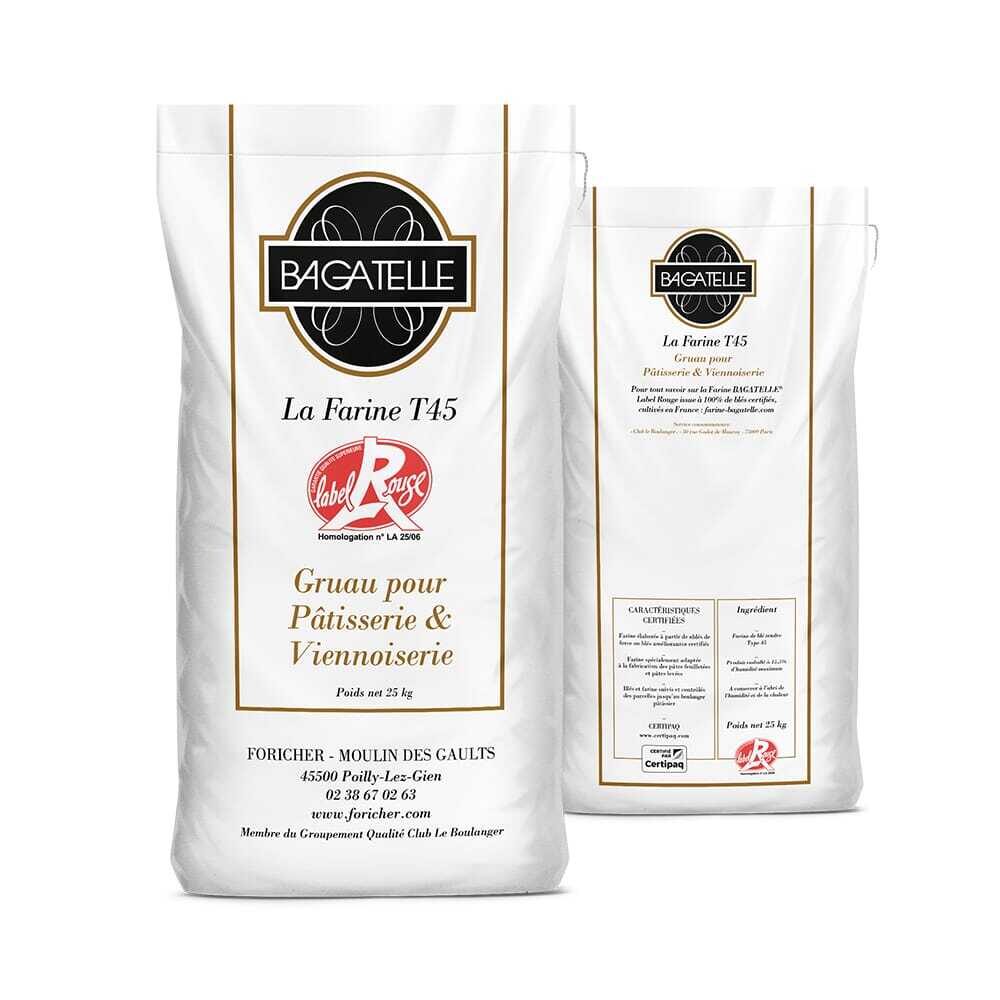 X25KG FARINE GRUAU T45 BAGATELLE LABEL ROUGE