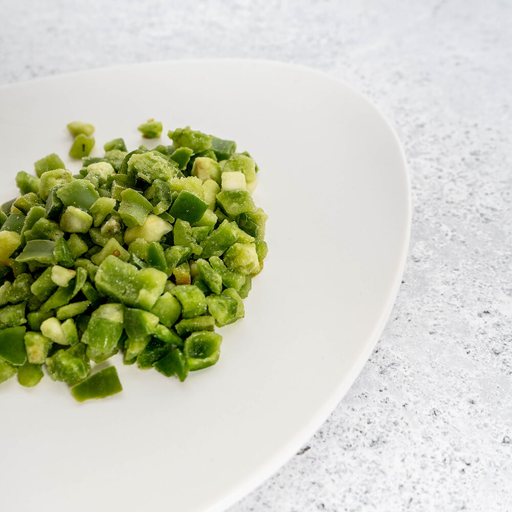 10KG PAPRIKABLOKJES GROEN IQF