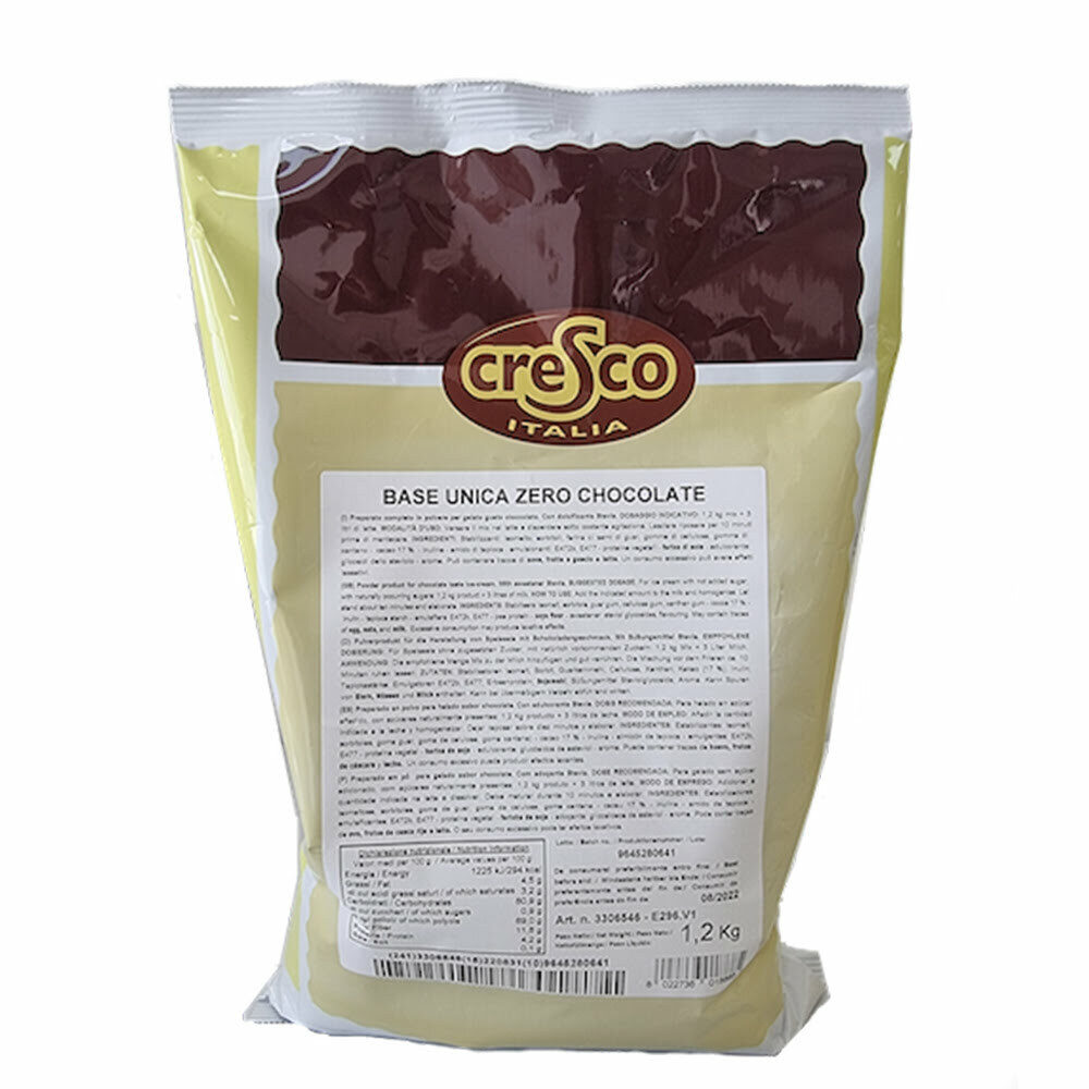 1,2KG BASE UNICA ZERO CHOCOLATE CRESCO