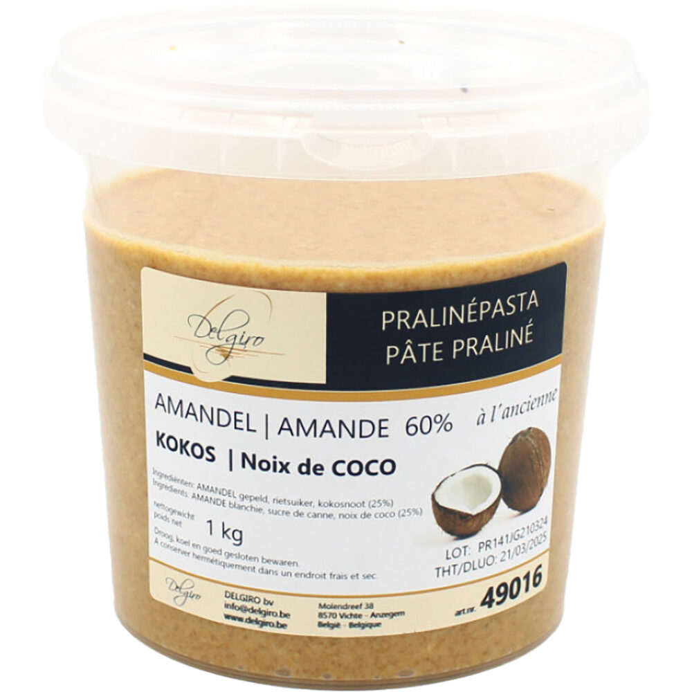X1KG PATE PRALINE AMANDE COCO 60% A L'ANCIENNE