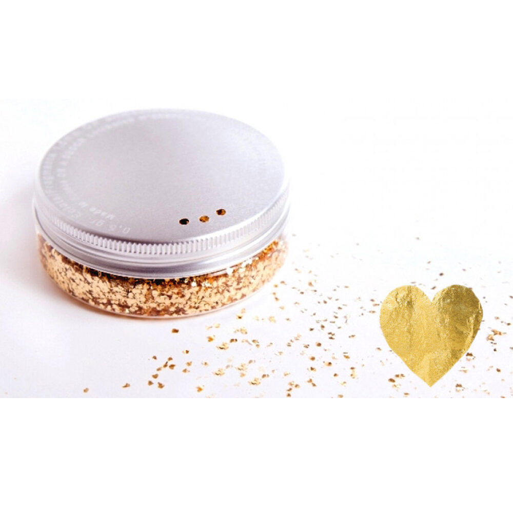 X0,5GR BLADGOUD DECORATIE HARTJES 2MM