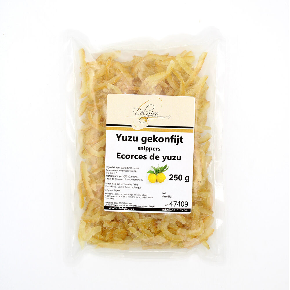 X250GR YUZU SNIPPERTJES GEKONFIJT
