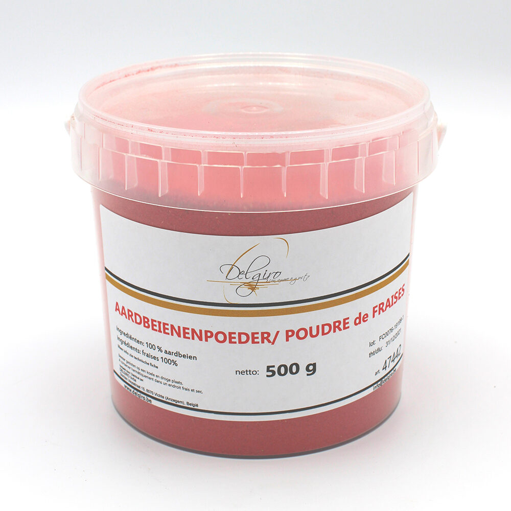 X500GR FRAISE EN POUDRE GEVRIESDROOGD 100%