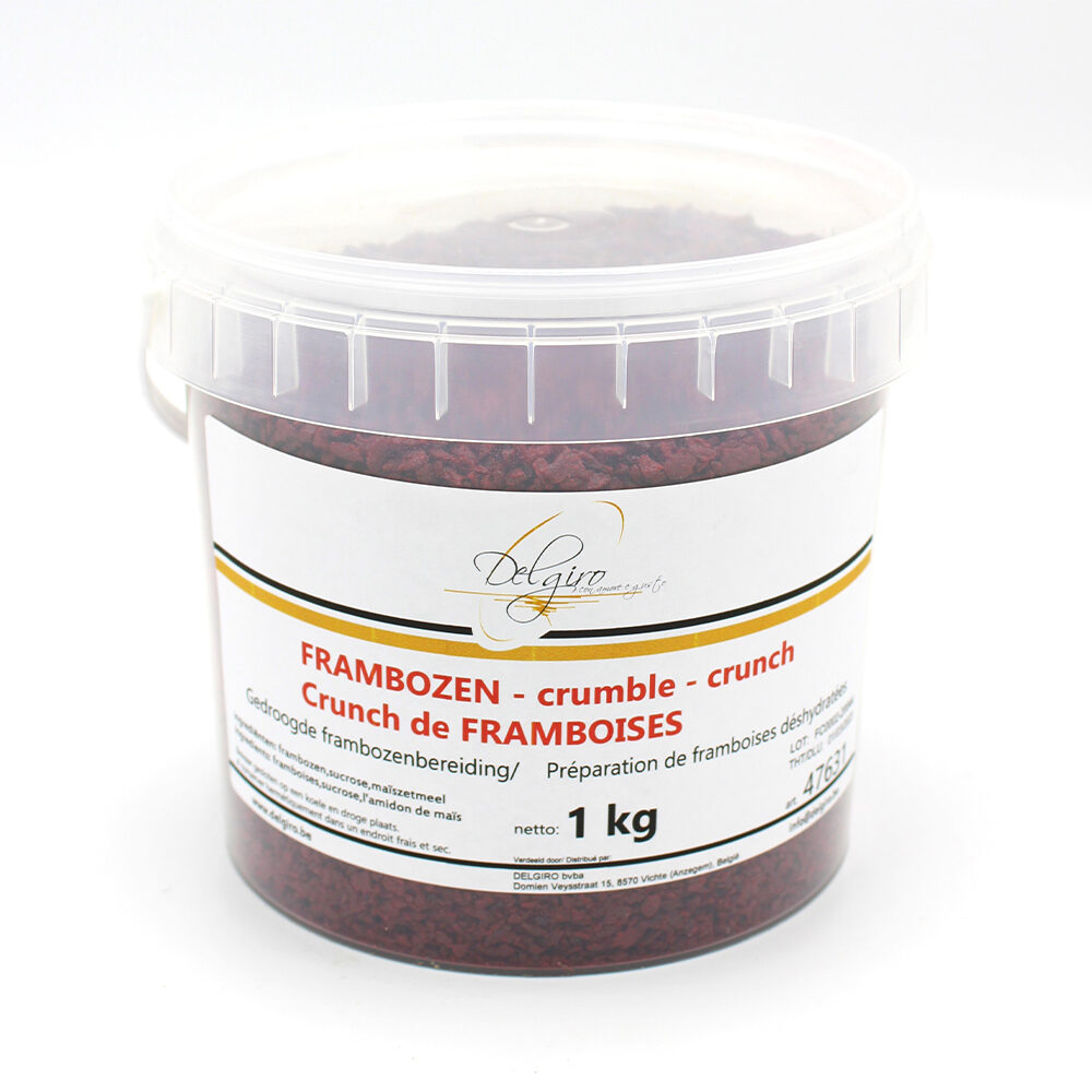 X1KG RASPBERRY CRUNCH DELGIRO