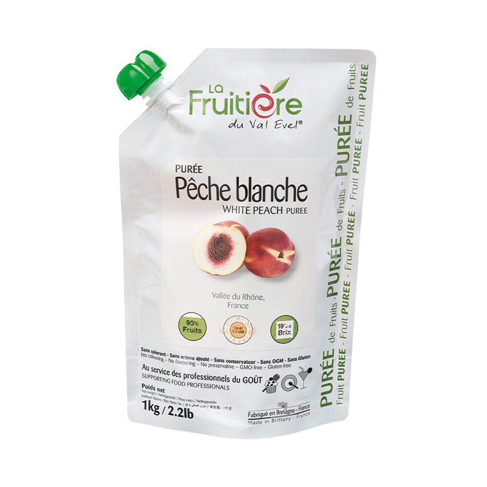 X1KG WITTE PERZIK PUREE 100%