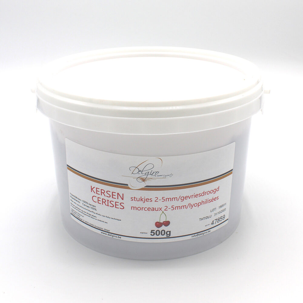 X500GR CHERRY PIECES 2- 5MM FREEZEDRIED