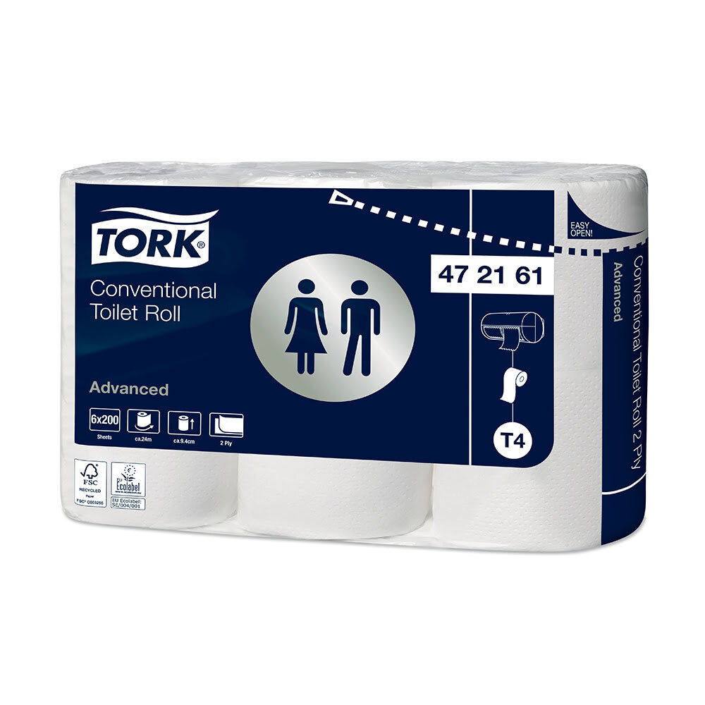 C/8X6R TORK CONVENTIONAL TOILET ROLL 2L 200V T4