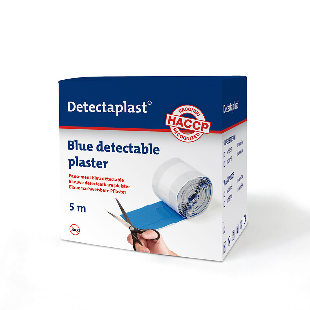 X1 ROULEAU PANSEMENTS BLEU DETECTABLE 6CM X 5M