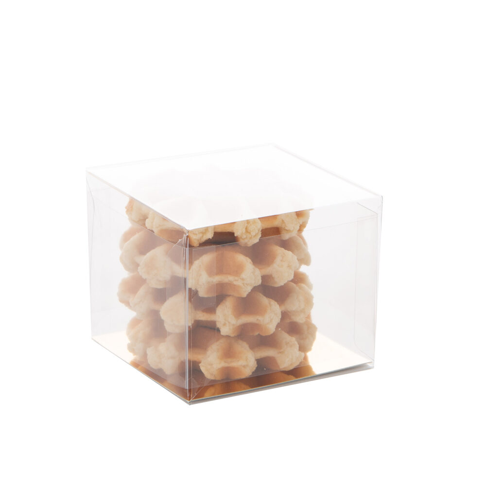 X100PC BOX CHOCOLATE PVC + CARTON 80X80X30MM