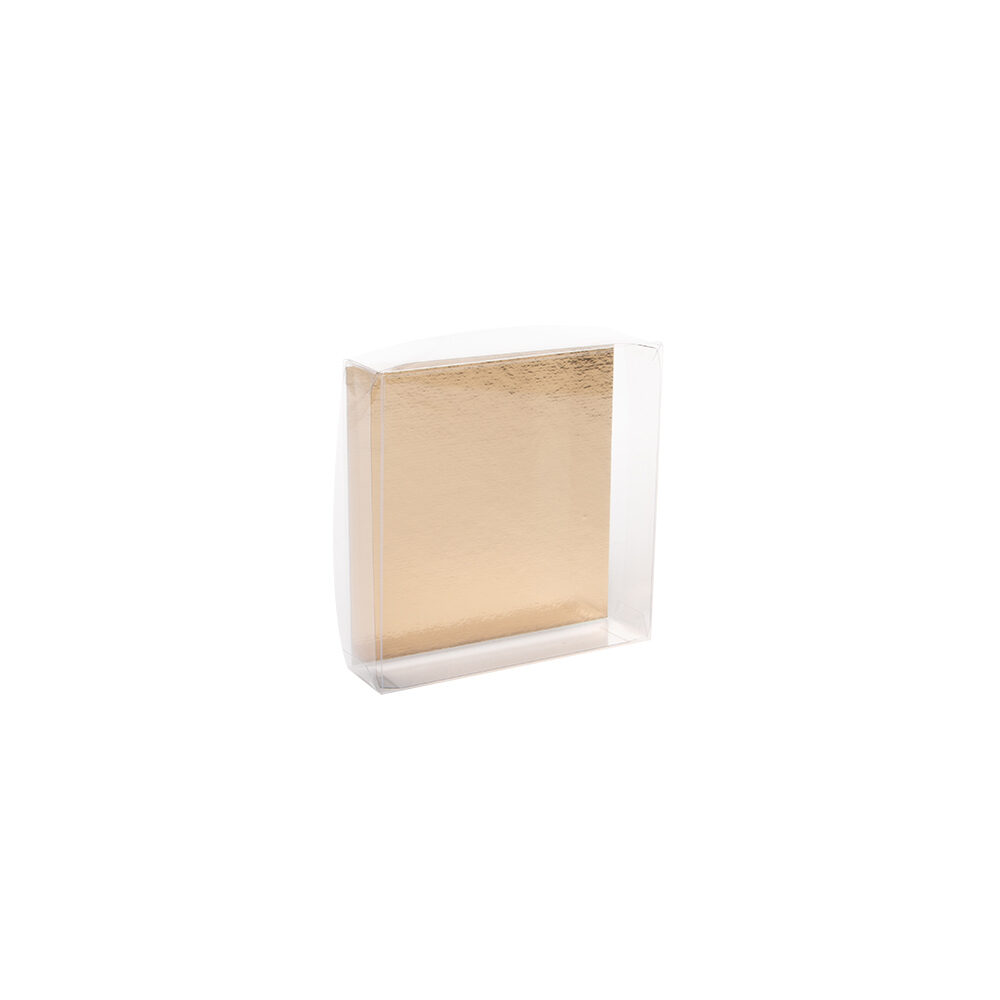 X100PC BOX CHOCOLATE PVC + CARTON 120X120X30MM
