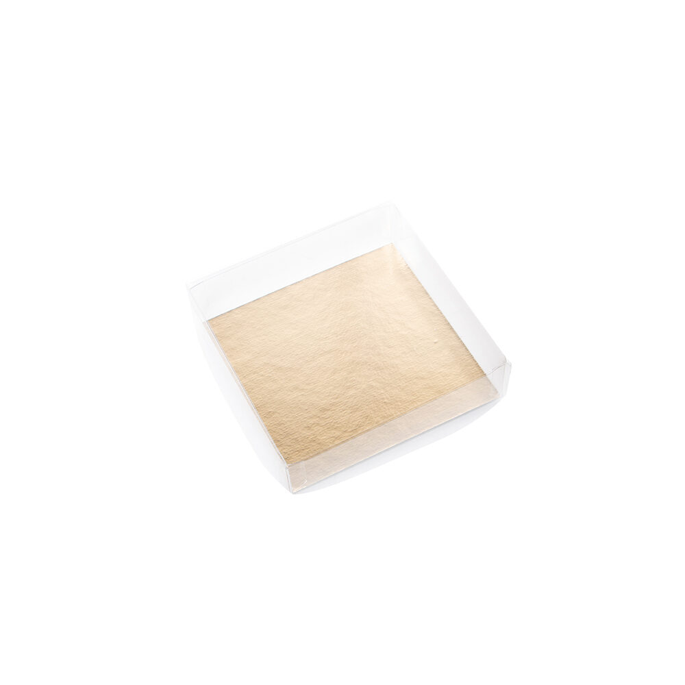 X100PC BOX CHOCOLATE PVC + CARTON 120X120X30MM