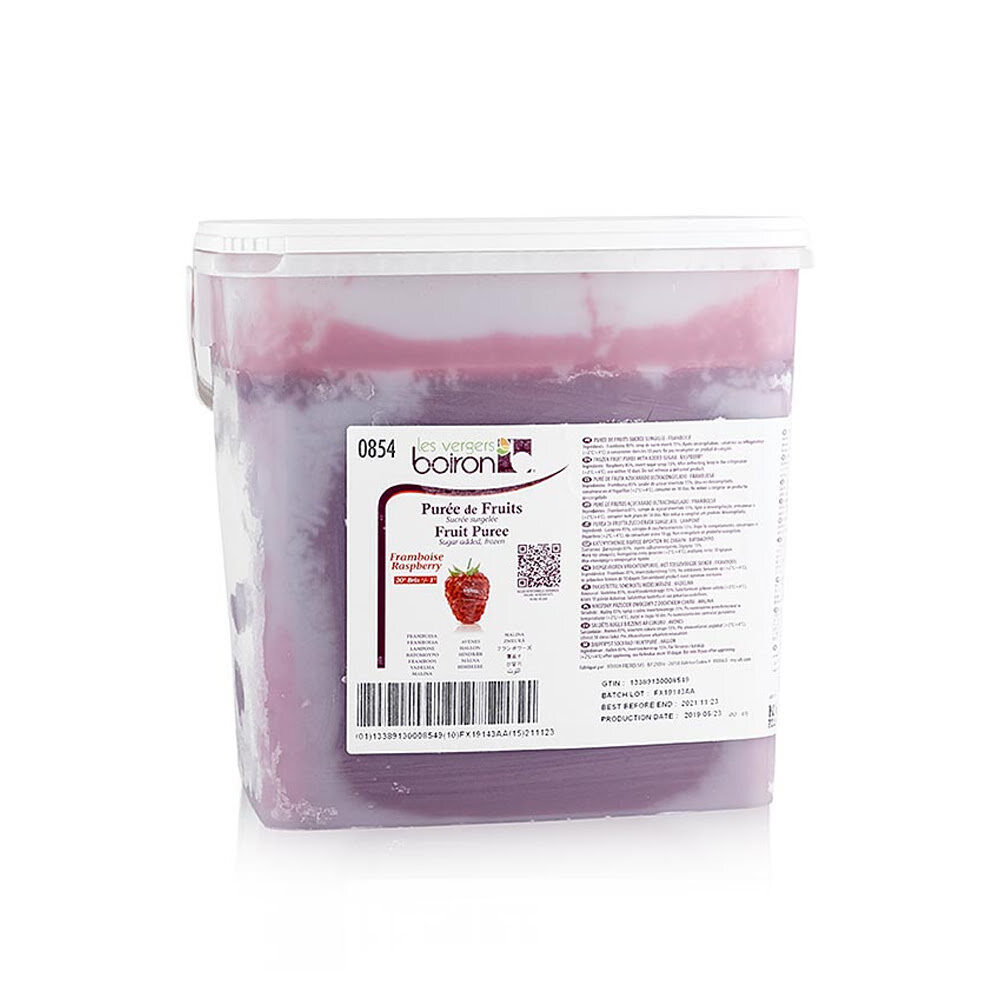 X 10KG RASPBERRY PUREE BOIRON SUGAR ADDED