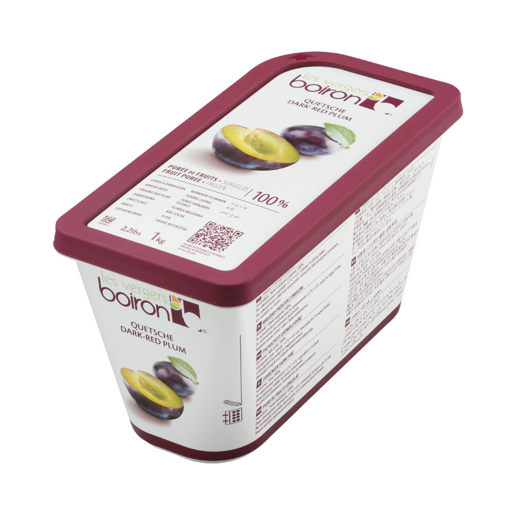 X1KG DARK-RED PLUM FROZEN PUREE 100% BOIRON