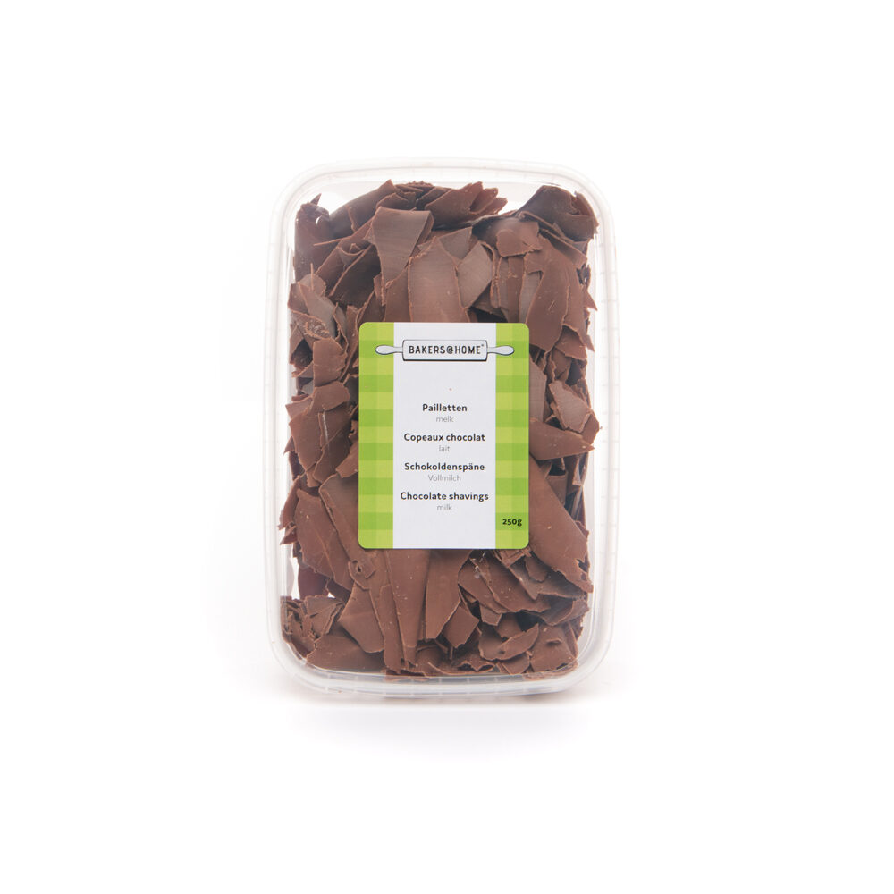 C/6X250GR MILK CHOCOLATE SHAVINGS  B@HOME