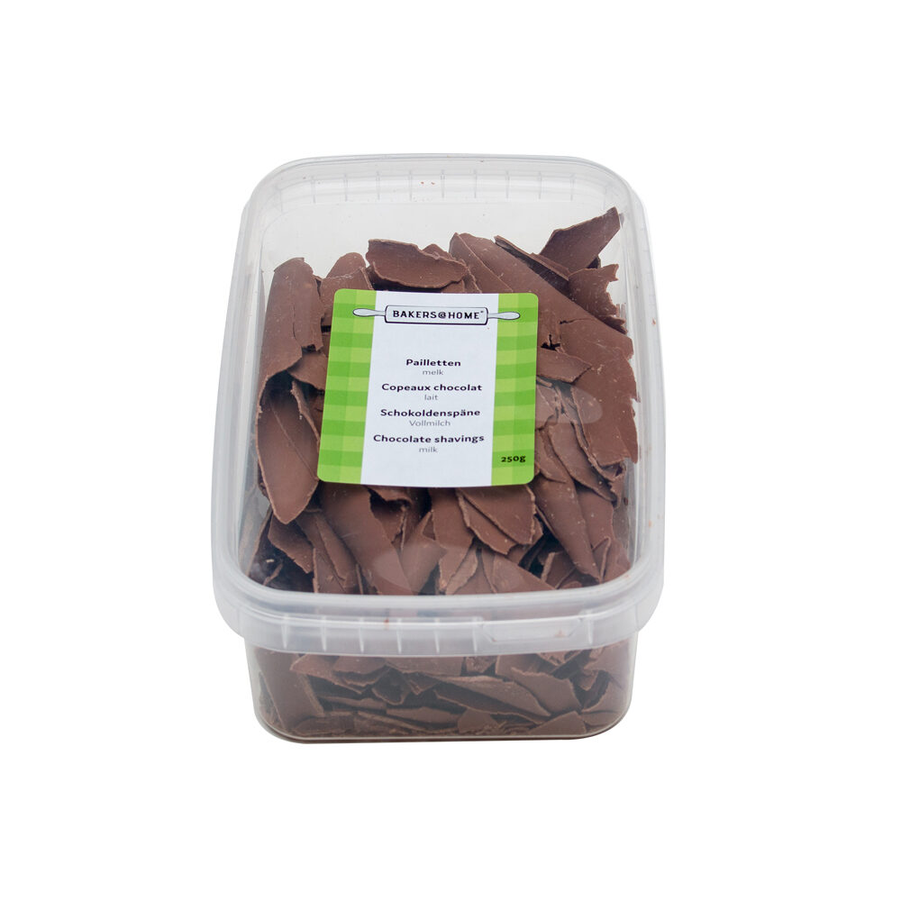 C/6X250GR MILK CHOCOLATE SHAVINGS  B@HOME