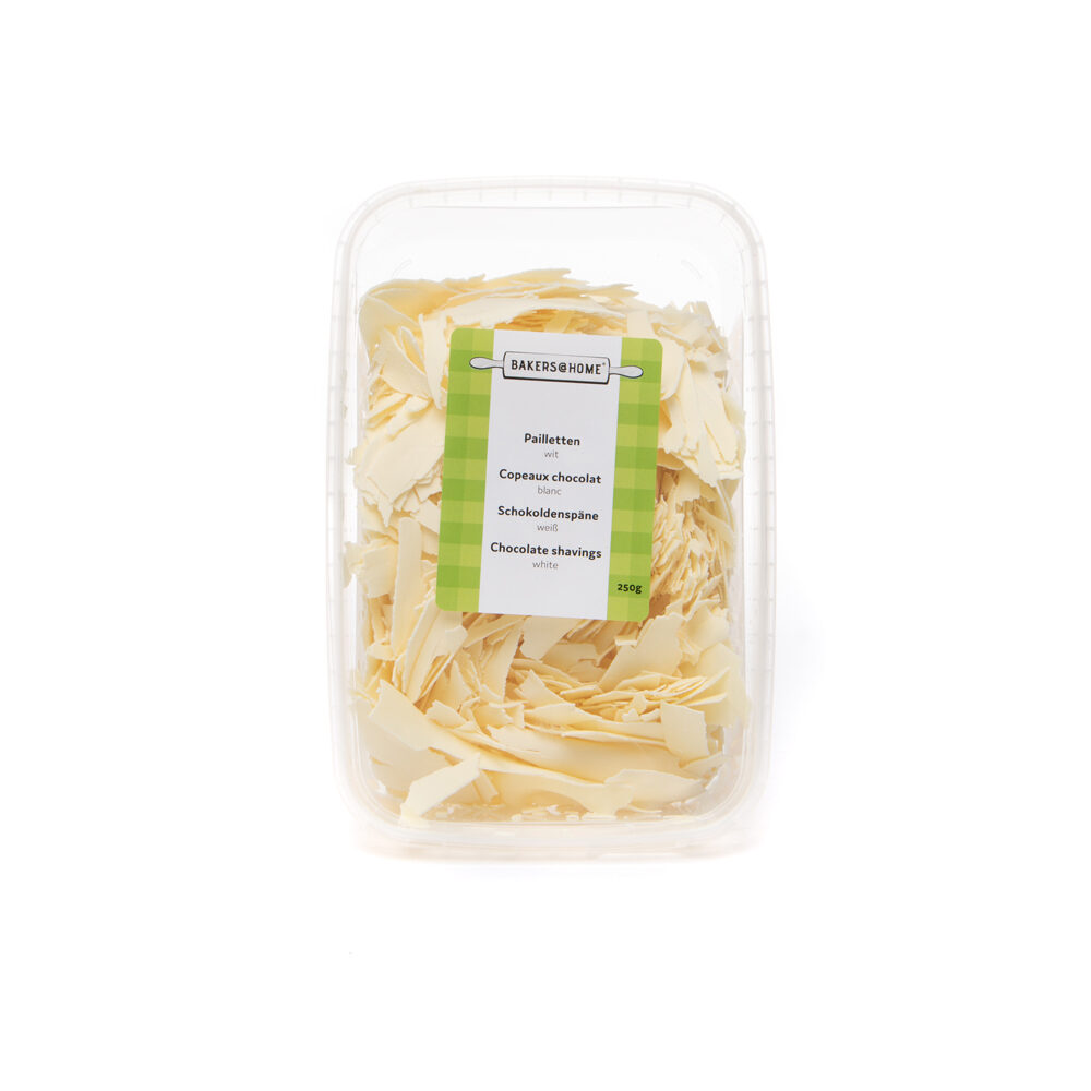 C/6X250GR WHITE CHOCOLATE SHAVINGS  B@HOME