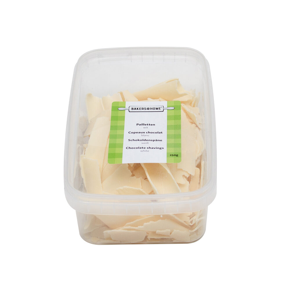 C/6X250GR WHITE CHOCOLATE SHAVINGS  B@HOME