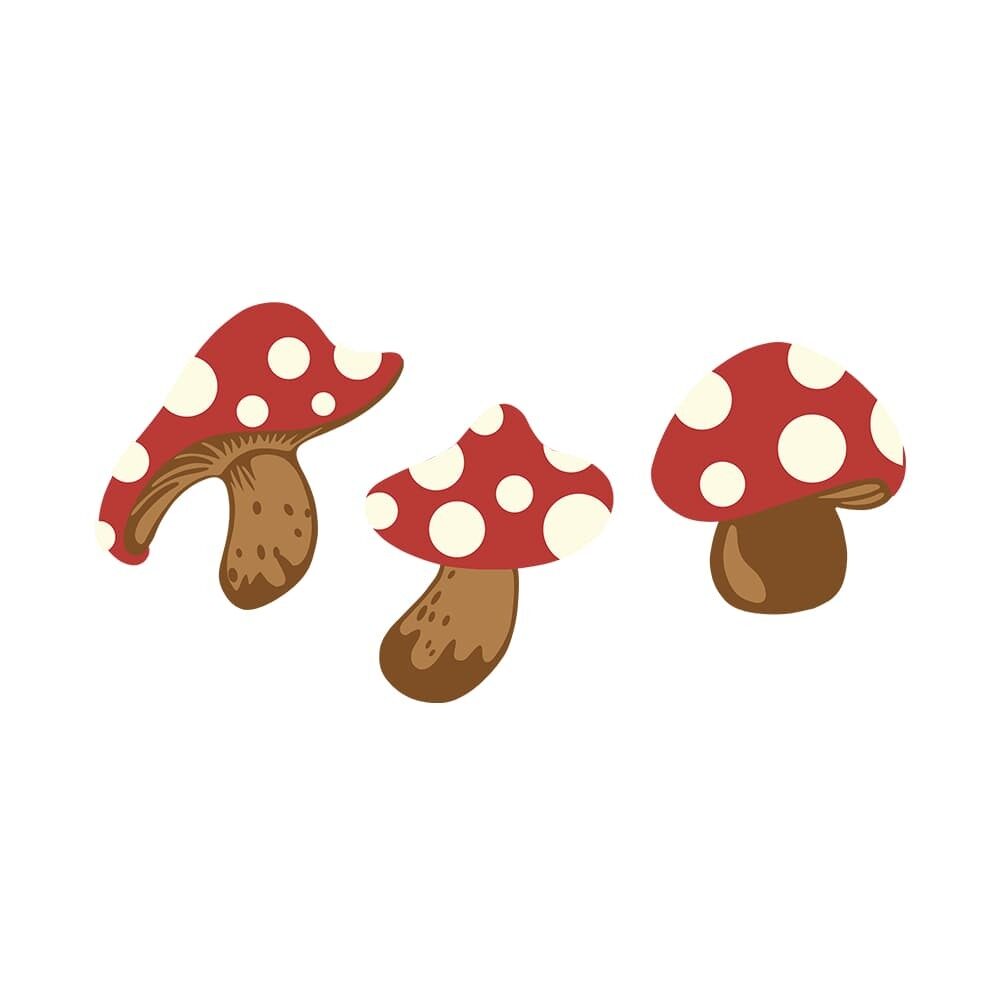 X126PC CHAMPIGNON L28MMXB34MM CHOCOLAT BLANC