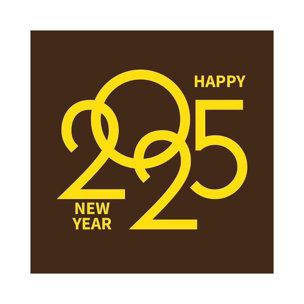 X126ST HAPPY 2025 30MMX30MM CHOCOLAT NOIR