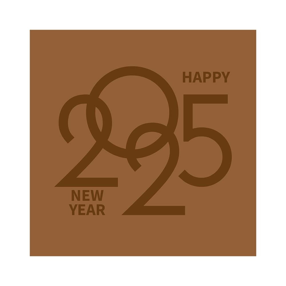 X126ST HAPPY 2025 30MMX30MM CHOCOLAT AU LAIT