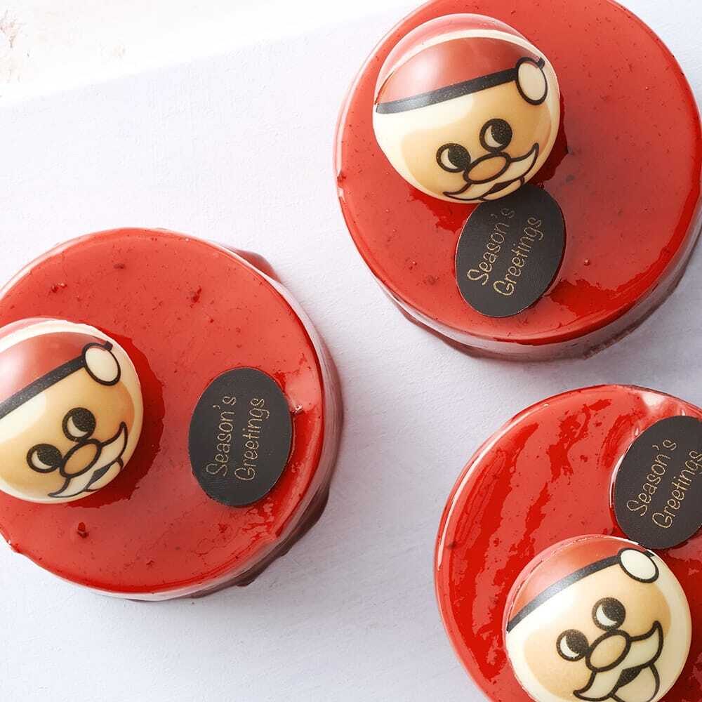 X144ST SEASON'S GREETINGS OVAL 30X22MM CHOCOLAT NOIR