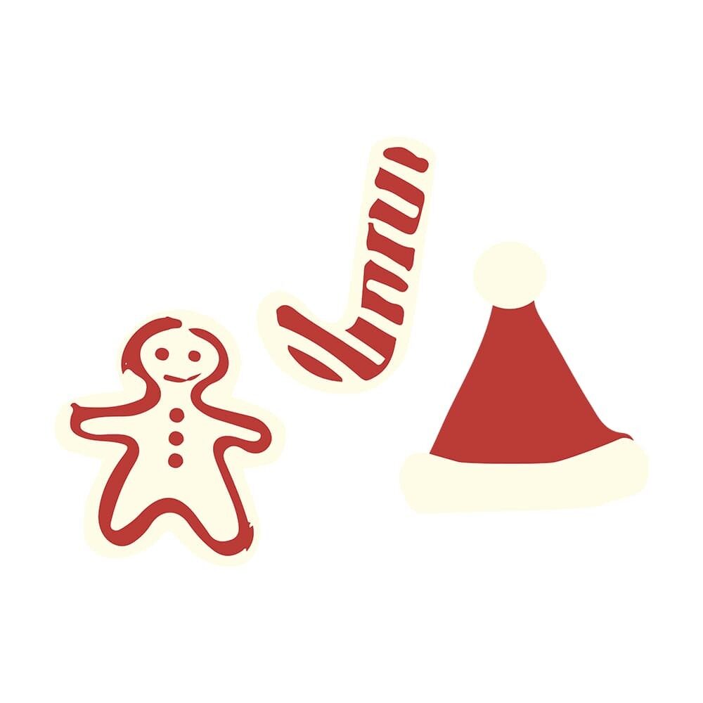 X168ST FIGURINES DE NOËL 30X30MM CHOCOLAT BLANC