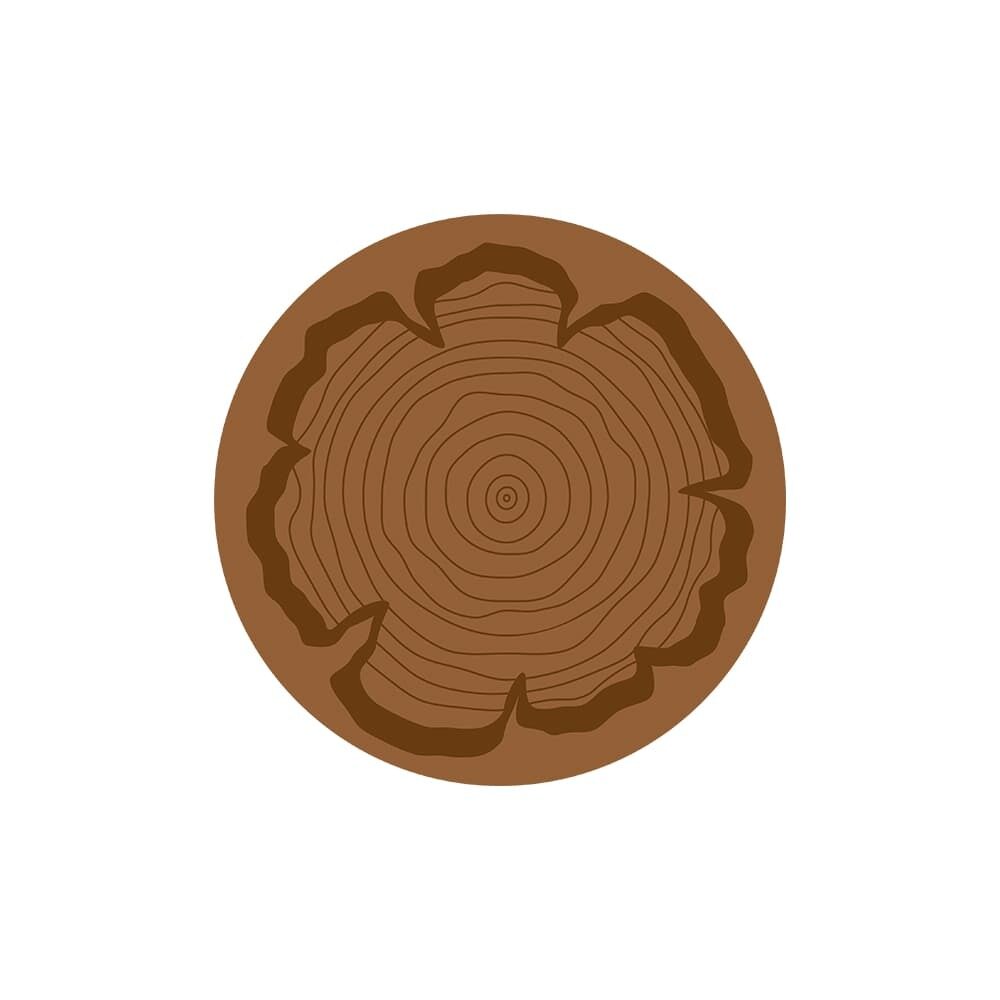 X90ST BOOMMOTIEF ROND Ø40MM MELKCHOCOLADE