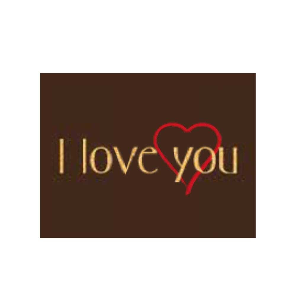 X84ST CHOC I LOVE YOU 45X35MM FONDANT CHOCOLADE