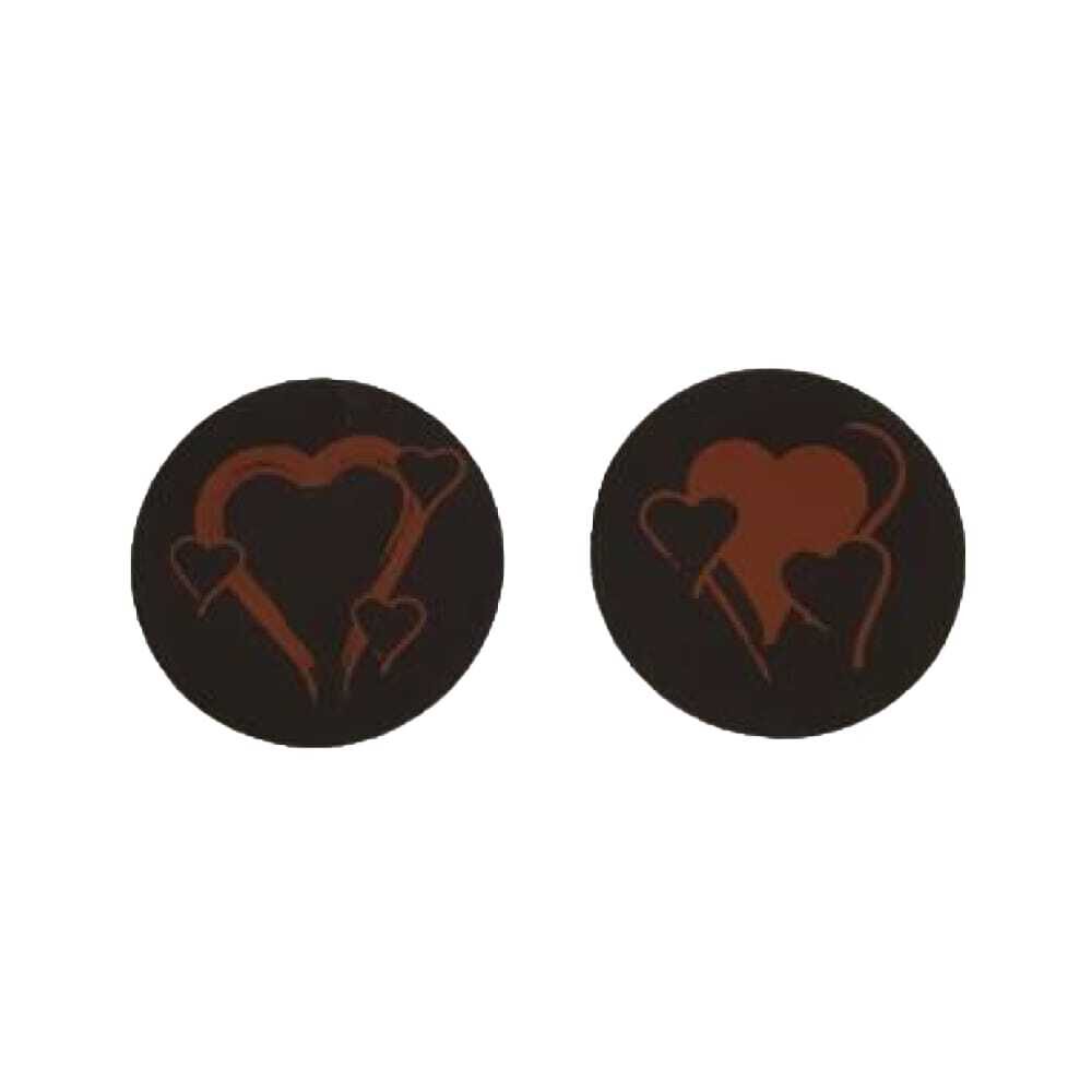 X126ST CHOCOLADE ASSORTIMENT RODE HARTEN ROND 3CM FONDANT