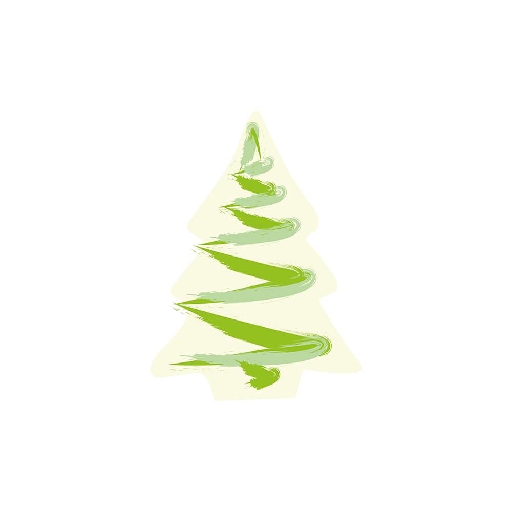 X108ST KERSTBOOM GROENE PRINT 50X36MM WITTE CHOCOLADE