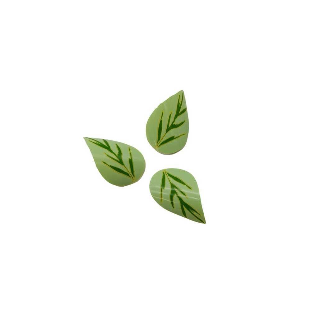 X210P CHOCOLAT FEUILLE FRISÉE BLANC 2 COULEURS VERT