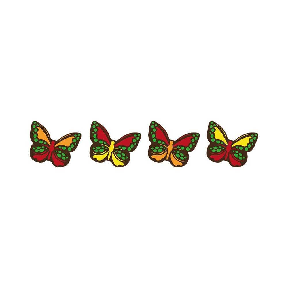 X360P PAPILLON CHOCOLAT NOIR 30X23MM IMPRIMÉ 4 COULEUR