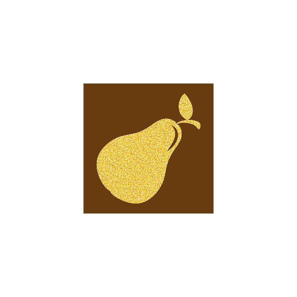 X252ST 30MMX30MM CHOCOLAT NOIR OR PAILLETÉ POIRE