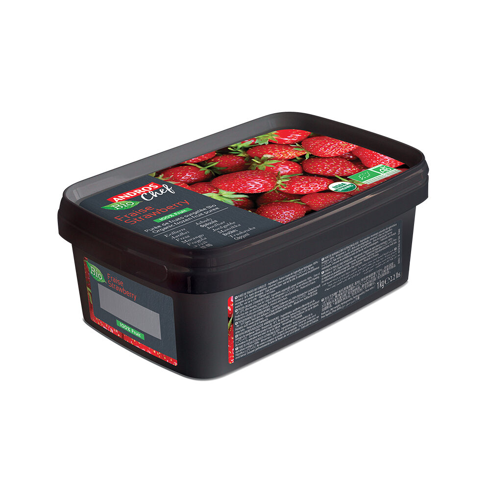 X1KG STRAWBERRY PUREE ORGANIC 100%