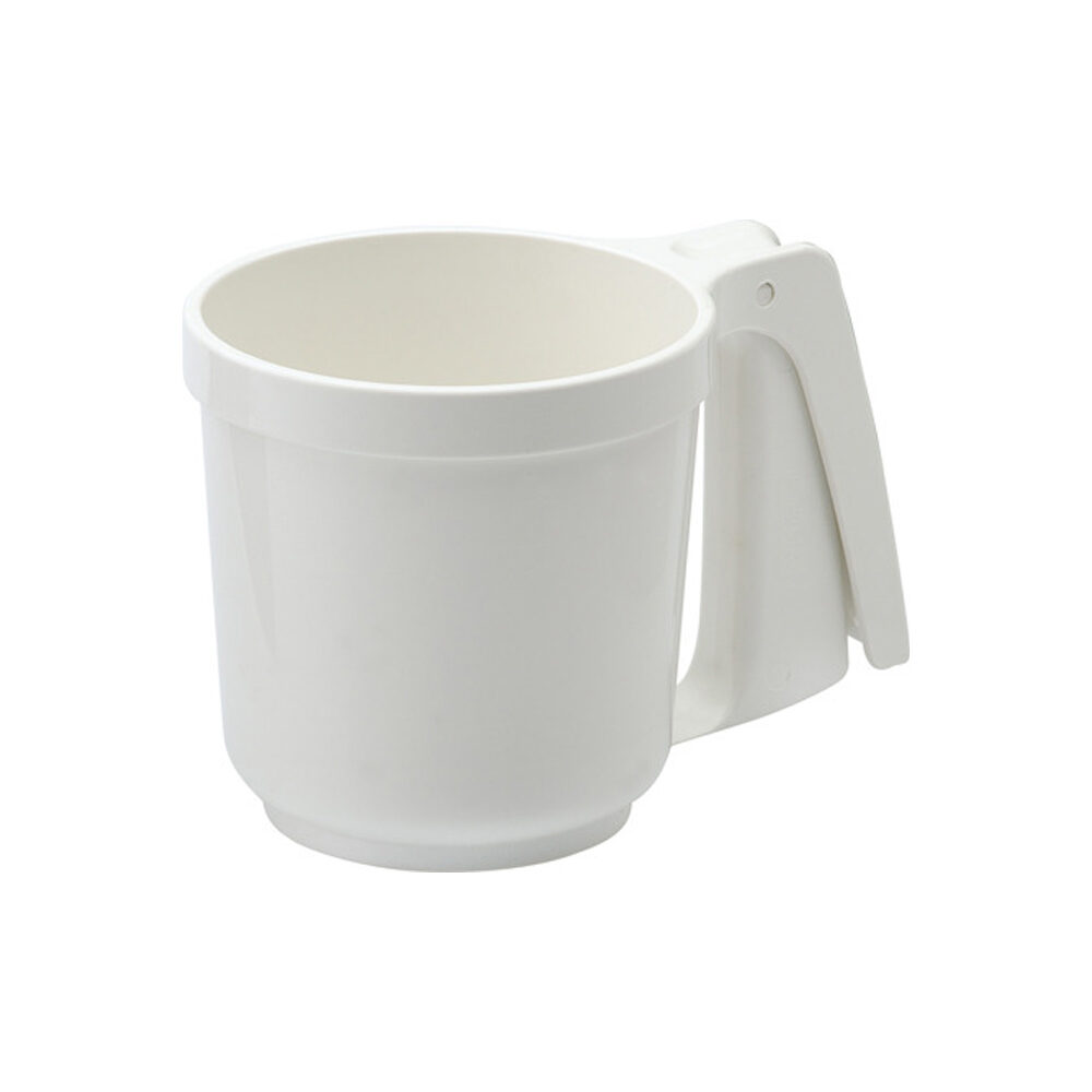 X1ST HANDZEEF BLOEM WIT KUNSTSTOF D10CM - H11CM